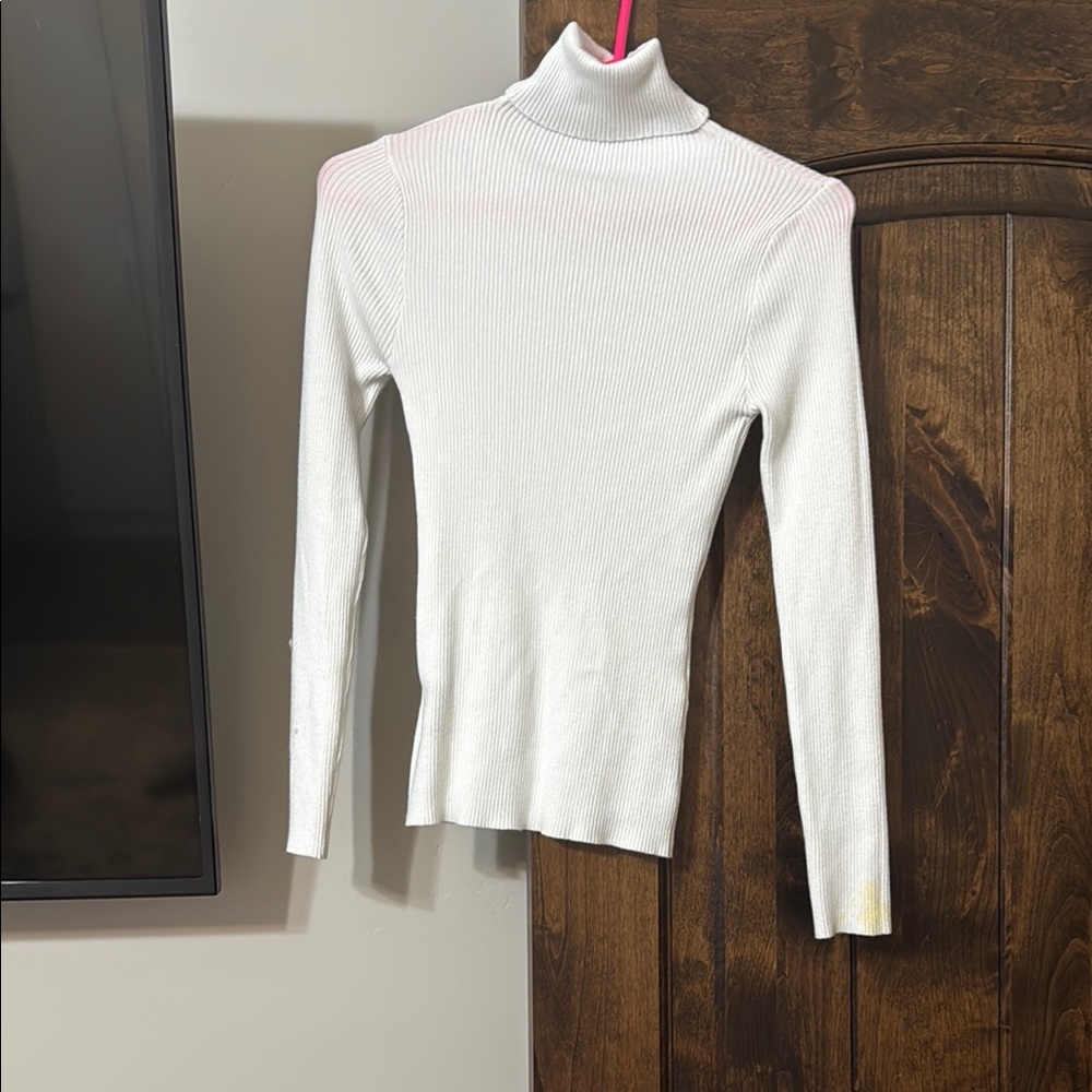 Elegant White Turtleneck Sweater
